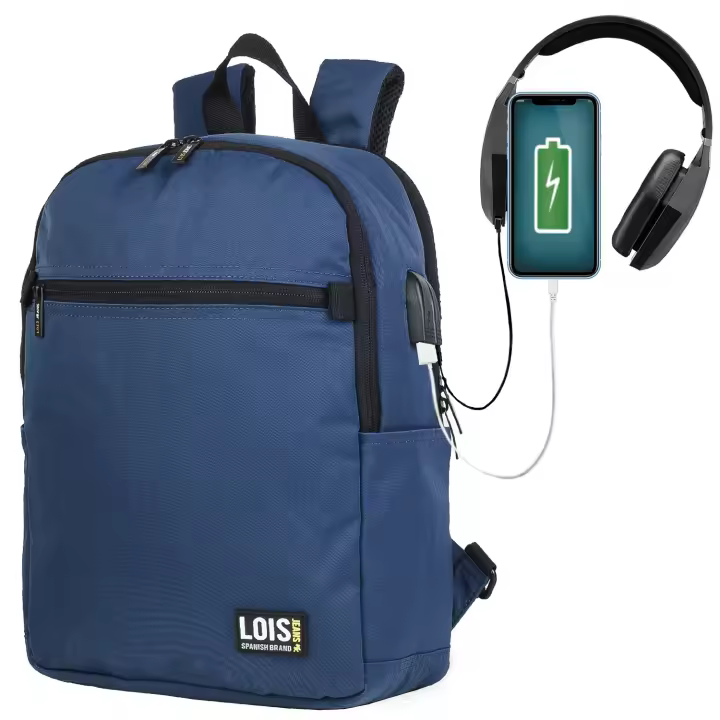 Mochila Hombre Casual - Mochilas Escolares Adolescentes Marca Lois - Mochilas Instituto - Mochilas Juveniles - Mochilas Colegio. 305436 - 1