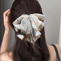 Clip Para El Cabello De Floración Linda Con Lazo Para Cola De Caballo Accesorio De Peinado Para Mujer Estilo Fashion - details 2