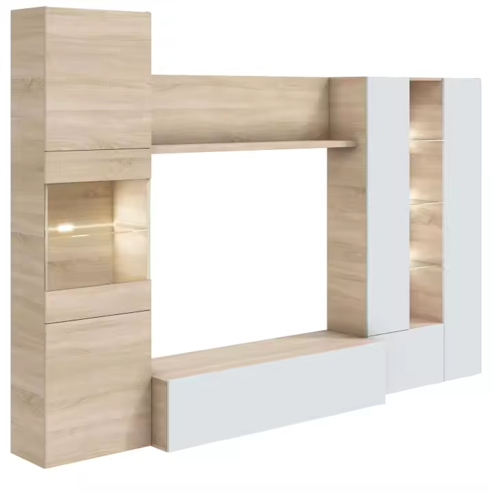 Mueble Modular Salón Comedor Essenttial con Led 260x165 cm - 1