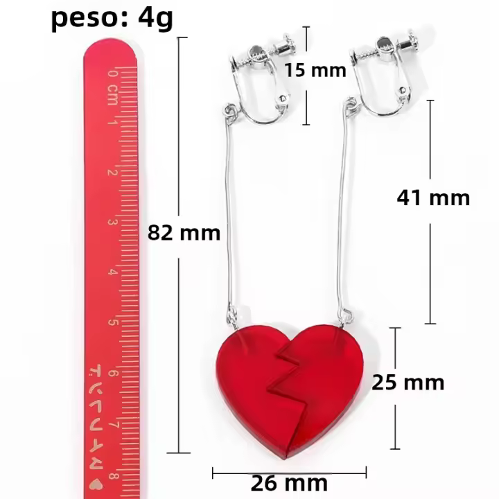 Pendientes Colgantes De Anime JOJOS Bizarre Adventure Jean Pierre Polnareff Corazón Rotundo Para Mujer Joyería De Cosplay Regalo - 1