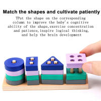 Bloques De Construcción De Madera Montessori Juguete Educativo Para Niños Y Niñas Desarrollo Temprano Aprendizaje Color Y Forma - details 8