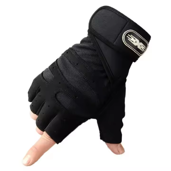 Guantes Tácticos De Medio Dedo Antideslizantes Para Hombres Y Mujeres Soporte De Muñeca Para Levantamiento De Pesas Ciclismo Deportes - 1