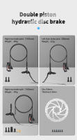 Freno De Disco Hidráulico BANBOK MTB 2 Pistones Calipero De Aceite Con Tubo De 800/1450mm Y Rotor De 160mm Palanca De 3 Dedos Para Bicicletas Piezas De Repuesto - details 0