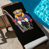 Toalla De Baño De Peluche Polo Oso Fashion Para Piscina Playa Portátil Secado Rápido Sandía Exterior Viaje Toalla De Natación Delgada - details 7