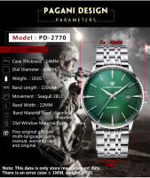 Reloj Mecánico De Moda Para Hombres PAGANI DESIGN Resistente Al Agua 30M Acero Inoxidable Marca Lujo Automático Reloj De Negocios Con Marcadores Arábigos Y Cierre De Hebilla - details 3