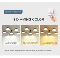 Lámpara De Techo Moderna IRALAN Con Tres Colores Ajustables Macaron Para Sala Cocina Oficina Lámpara Colgante Chandelier - details 2