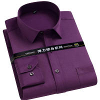 Camisa De Encaje Para Hombre 2025 Primavera Manga Larga Suelta Clásica Solida Elástica Negra Blanca Moda Casual Antiarrugas Talla 4XL - details 6
