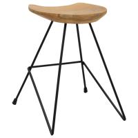vidaXL Taburetes de cocina 2 unidades madera de teca maciza - details 2