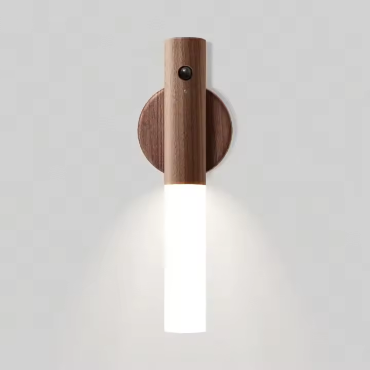 Luz De Noche Inteligente Inducción Corporal Humana 1pc LED Recargable Para Pasillo Armario Pared Baño Luz De Pared De Casa - 1