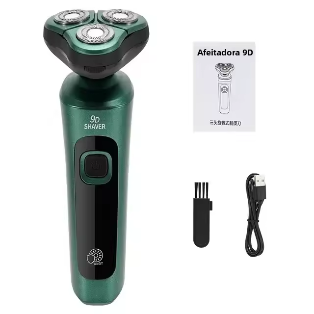 Afeitadora Eléctrica Inteligente Con Pantalla LCD Tres Cabezas Rasurador Flotante USB Recargable Multifuncional Para Barba Y Cabello - 1