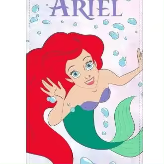 Toalla Ariel Disney de Playa y Ducha, Licencia 100% Oficial, 70x140 cm, Sun City- Kiglam - 1