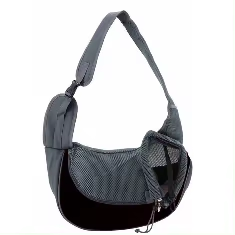 Bolsa bandolera para perros, bolsa bandolera para cachorros y gatos, bolsa bandolera para mascotas (黑色)。 - 1
