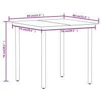 vidaXL Juego de comedor de jardín 3 piezas negro - details 7
