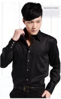 Camisa De Encaje Para Hombre Estilo Coreano Moda Formal Slim Fit Manga Larga Blanca Diseñadora Para Otoño Cuello Botón - details 3