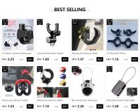 Cerradura De Anillo De Fijación Para Casco De Motocicleta Universal 22-28mm Anti-Robo Para Bicicletas Moto Scooters Casco Fixing Ring Black - details 0