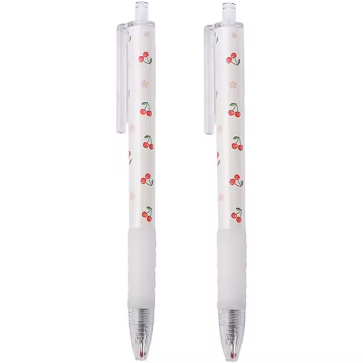 bolígrafos de gel retráctiles con diseño de flores encantadoras de 0,5 mm, color negro, para niños y adultos, cumpleaños y Año Nuevo. - 1