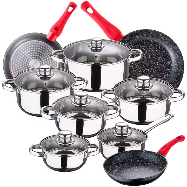 San Ignacio Batería de Cocina 12 Piezas Cassel en Acero Inoxidable con Sartenes Energy en Aluminio Forjado - 1