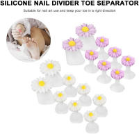 8 Pcs/Pack Separadores De Dedos De Pies En Forma De Margarita De Silicona Suave Para Pedicura Y Arte De Uñas Herramientas Para Espaciadores De Dedos De Pie - details 3