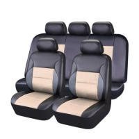Funda de asiento de cuero sintético para Coche de 5 plazas, universal, con las costurastipo sándwich y Arco. - details 19