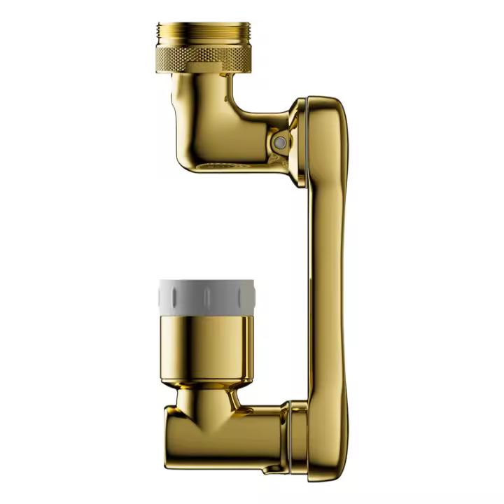 Accesorio de Extensión de Grifo Dorado 1080 ° Giratorio | Universal para Grifos de Cocina y Baño - 1