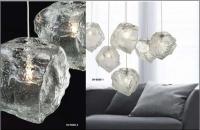 Lámpara Colgante Nórdica Sencilla Creativa Con Piedra Y Vidrio En Forma De Hielo Para Escalera Comedor Dormitorio Bar Moderno - details 15