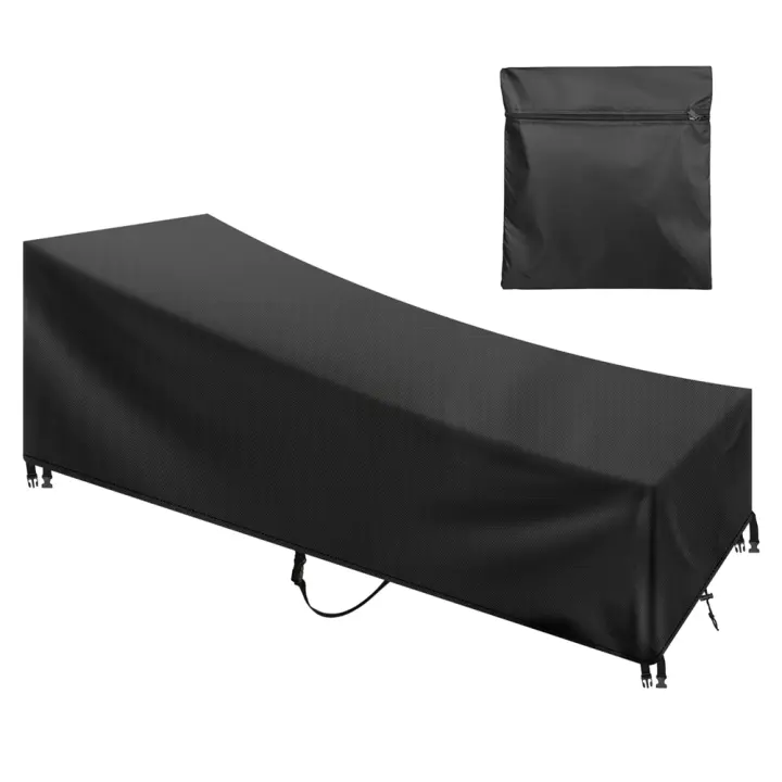 HY Funda impermeable para tumbona de jardín, cubierta protectora para tumbona, Patio, silla de salón, reclinable, muebles al aire libre - 1