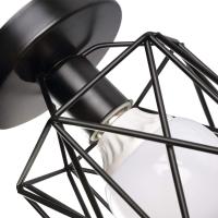 Lámpara de Techo de metal industrial, diseño de Jaula hexagonal simple, lámpara de techo E27, lámpara retro para dormitorio - details 1