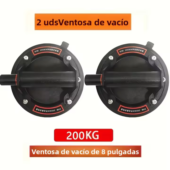 Lifteador De Vacío Industrial De 8" Capacidad 200kg Para Lifting De Granito Vidrio Azulejos Herramientas De Succión De Alta Resistencia - 1