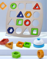 Juego De Rompecabezas Geométrico Educativo Para Niños Tablero De Colores Y Formas Juguete Montessori Para El Desarrollo Cerebral - details 8