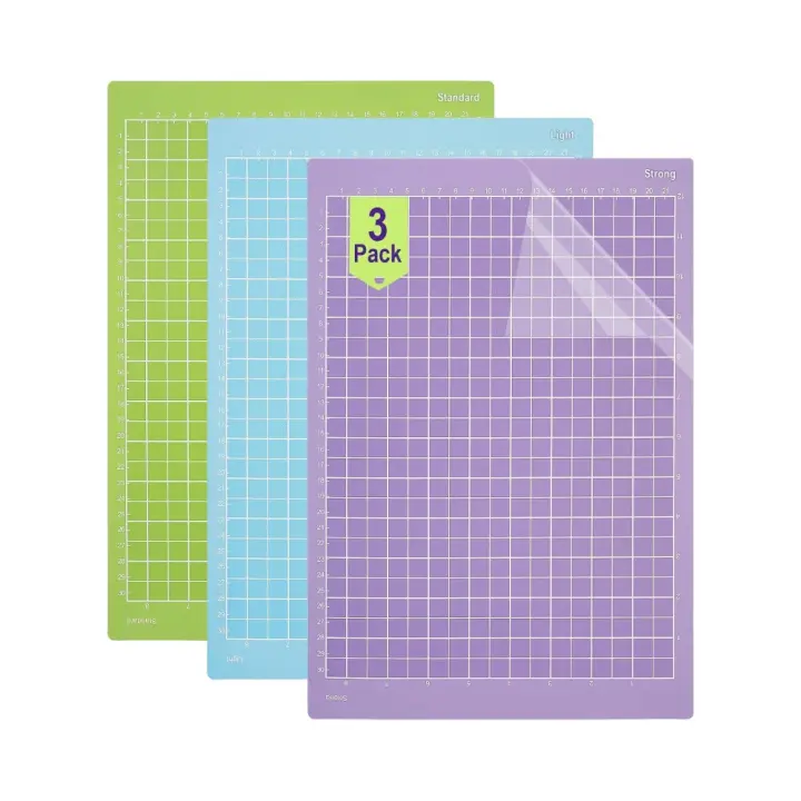 3PCS Tira De Corte Resistente Y Antideslizante Para Cricut Joy Xtra- (Grip Estándar Ligero Fuerte) Tamaño 8.5x12in Material Plástico Para Manualidades Con Vinilo - 1