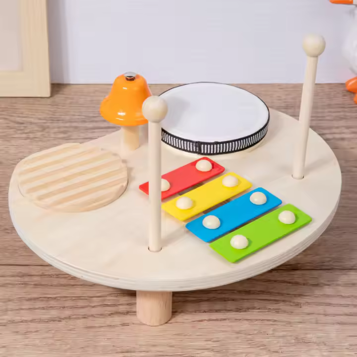 Juego De Música Para Bebés Y Niños Tabla De Música Multifuncional De Madera Set De Batería Educativo Juguete Musical Para Niños Regalo Para Bebé - 1