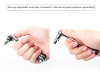 Llave De Fijación Y Destornillador De Doble Uso 2-en-1 Herramienta Manual De Tamaño Pequeño Para Entornos De Trabajo Estrechos Acero De Vanadio-cromo - details 9