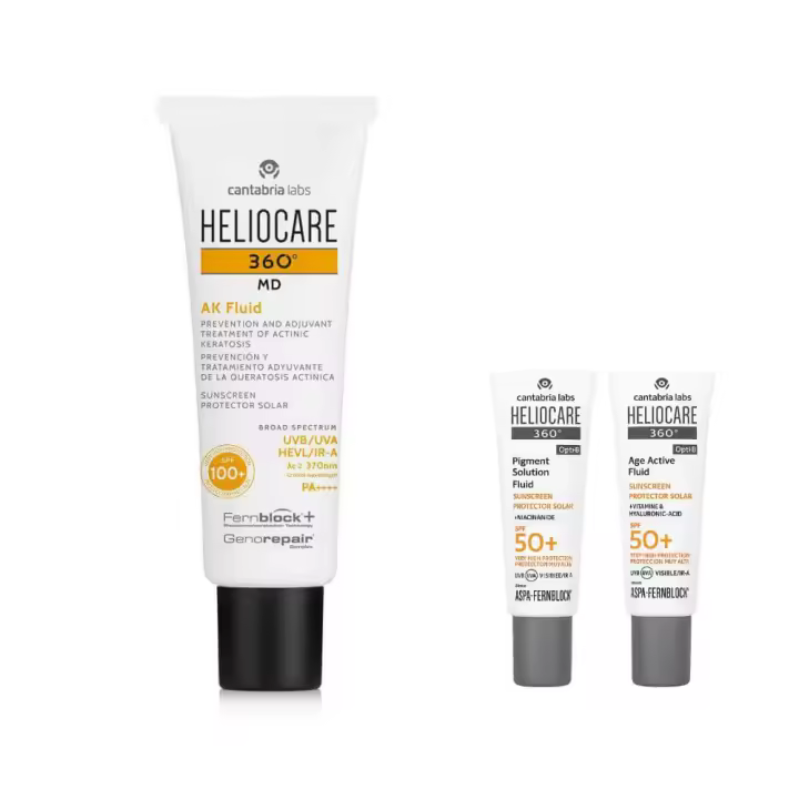Heliocare 360° Spf 100+ Md Ak Fluid 50 ml + Regalo Protector Age Fluid y Pigment Fluid 3 ml - 1