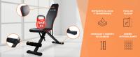 Banco de musculación Plegable Mobiclinic FlexFit Máx. 200kg Asiento y respaldo regulable Multifunción Banco de pesas Entrena Cuerpo en casa completo Resistente y estable Gym Fitness Banco abdominal - details 2