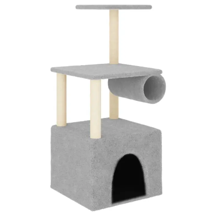 Árbol Limpiador Gatos with postes de ISAL gris Claro 109,5 cm - 1