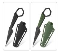 Cuchillo De Acero Inoxidable Para Exteriores Mini Con Afilador Herramienta De Camping Viaje Regalo De Vacaciones Cuchilla Recta Fácil De Afilar - details 5