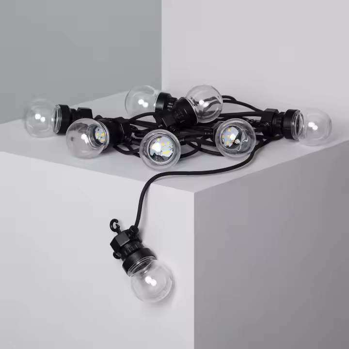 Ledkia Guirnalda Solar Exterior LED de Bombillas Kepler 7m Transparente - 1