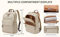 Mochila sencilla de gran capacidad para mujer, bolso de hombro para ordenador portátil, mochila para estudiante escolar, monedero para viaje de negocios, novedad - details 2