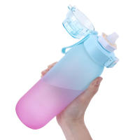 Botella De Deporte Con Fragancia 1000ML a Prueba De Fugas Con 7 Cubos De Sabor Portátil Para Camping Y Fitness Color Azul Morado Negro Y Blanco - details 5