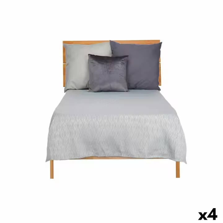 Colcha 180 x 260 cm Rombos Gris (4 Unidades) - 1