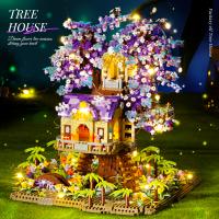 Mini Sakura Árbol Serie Ciudad Bloques De Construcción De Cerezo Arquitectura Fae Treehouse Regalo Para Niñas Y Niños - details 1