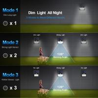 Luz Solar Exterior 20 LED 3 Modos De Iluminación Sensor De Movimiento Luz Solar Para Pared Patio Jardín Valla Moderna IP65 - details 4
