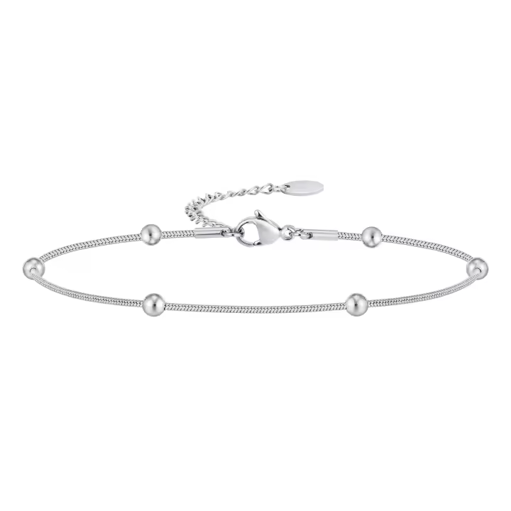 Vnox Anciano De Satélite Para Mujeres Y Niñas Con Encantos De Bola Cadenita De Tobillo Ajustable Accesorio De Vacaciones - 1
