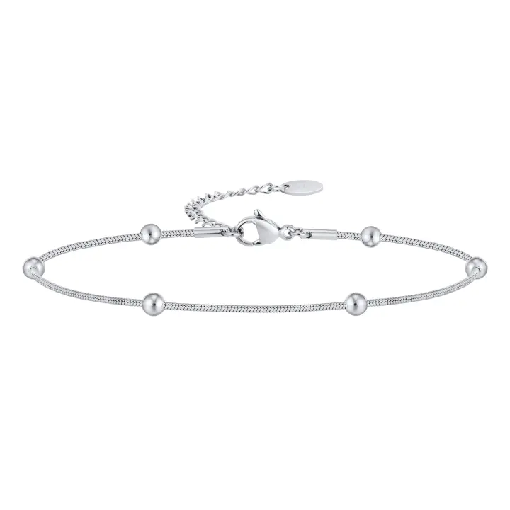 Vnox Anciano De Satélite Para Mujeres Y Niñas Con Encantos De Bola Cadenita De Tobillo Ajustable Accesorio De Vacaciones - 1