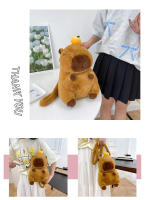 Mochila De Peluche Capybara Kawaii Moda Muñeco De Peluche Bolsa Para Niños Bolsa De Hombro Mini Mochila Regalo Para Novia - details 10