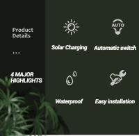 Luces Solares Para Jardín Impermeables Iluminación De Paisaje Para Vía Larga Y Jardín Decoración De Jardín Con Lámpara Y Farol Solar Potenciado - details 1