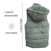 Beachy Chaleco Larga Afelpado Acolchado Calentito Cierre Cremallera Capucha Desmontable - details 6