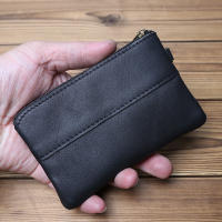 Monedero Mini Con Cierre De Cremallera En Cuero Genuino De Vaca Para Hombres Y Mujeres Monedero Pequeño De Primera Capa Para Tarjetas - details 9