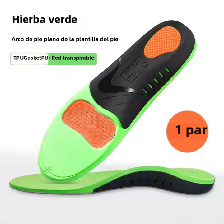 1 Par De Plantillas Correctoras Para Pies Planos Apoyo De Arco Científico Ortopédico Unisex Especial Para Pies Planos Material PU Transpirable Antideslizante Absorbente De Sudor Shock-Absorbant - 1