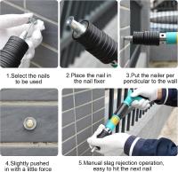 Mini Steel Nail Gun With 100PCS Nail Wall Nail Fastening Tool Air Nailer Adjustable Cement Wall Hand Tool Rivet Tool - details 2